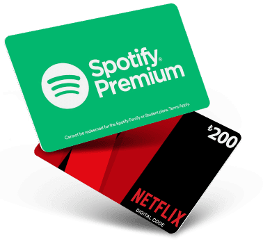 Spotify and Netflix Gift Cards